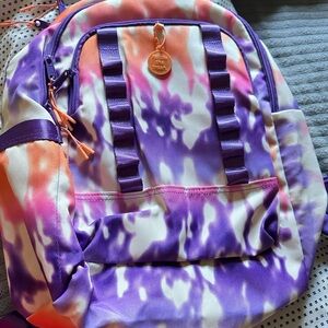Ecotech Purple and Orange Tie-Dye Backpack